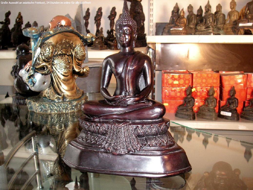 Steinimitat Sitzender Buddhastatue